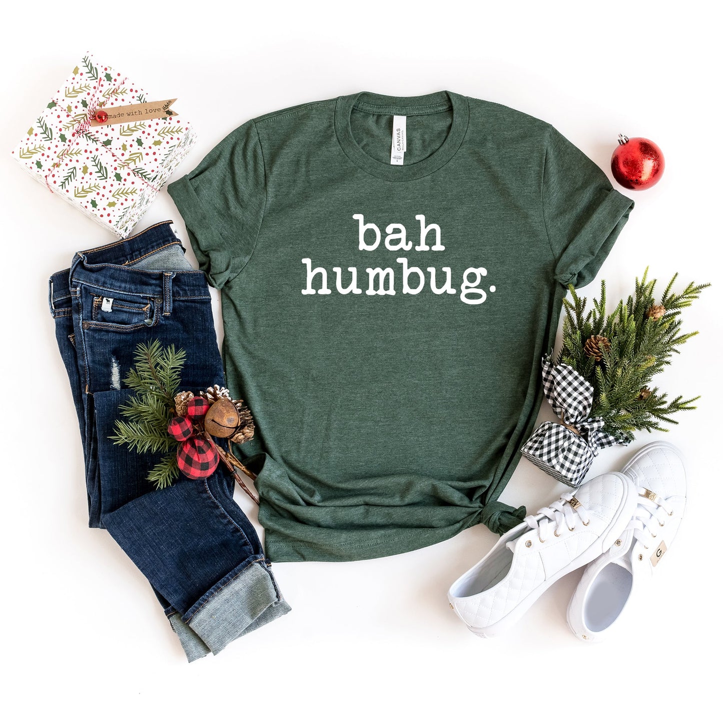 Bah Humbug - Typewriter | Short Sleeve Crew Neck