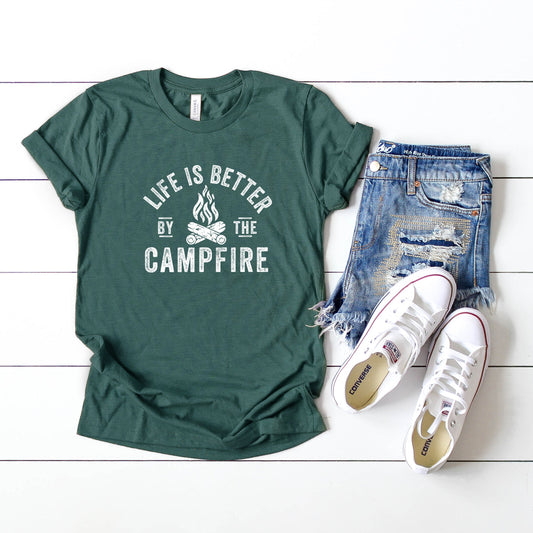 Life Is Better By The Campfire | Short Sleeve Crew Neck