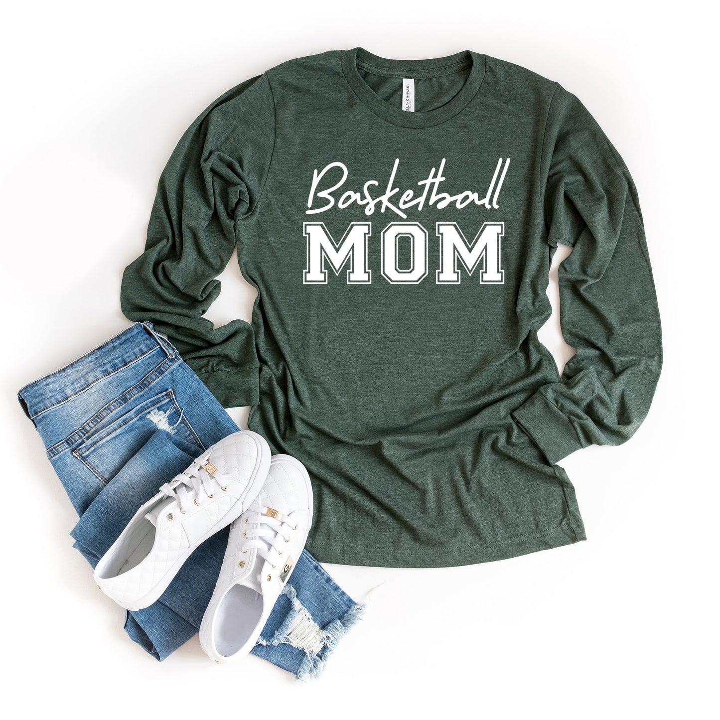 Basketball Mom | Long Sleeve Crew Neck