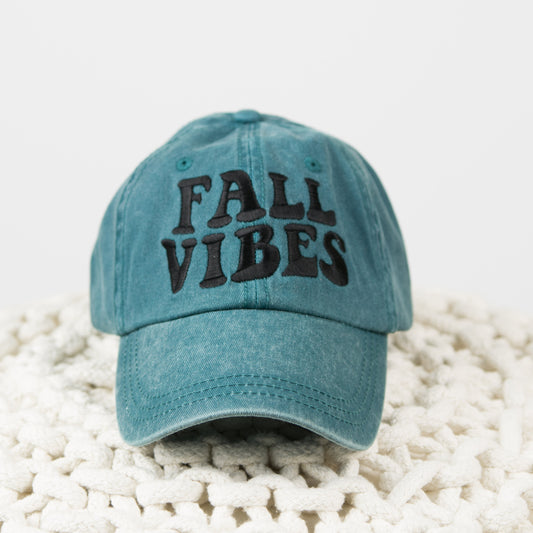 Embroidered Fall Vibes Retro | Canvas Hat