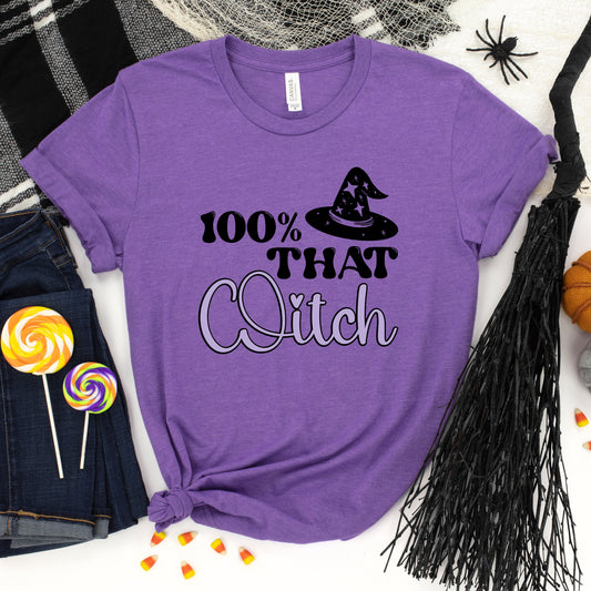 100% That Witch Hat | Short Sleeve Crew Neck | Halloween