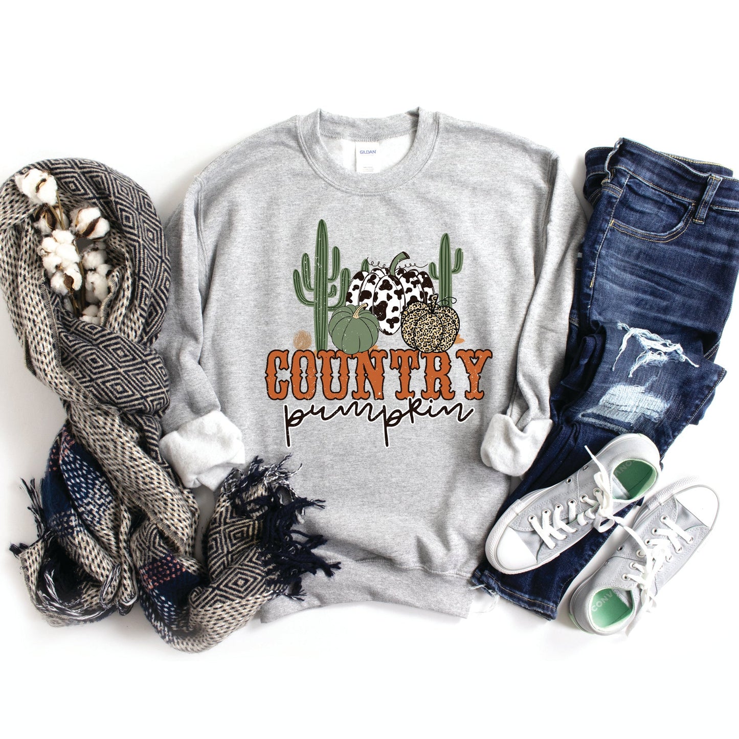 Country Pumpkin Cactus | Sweatshirt