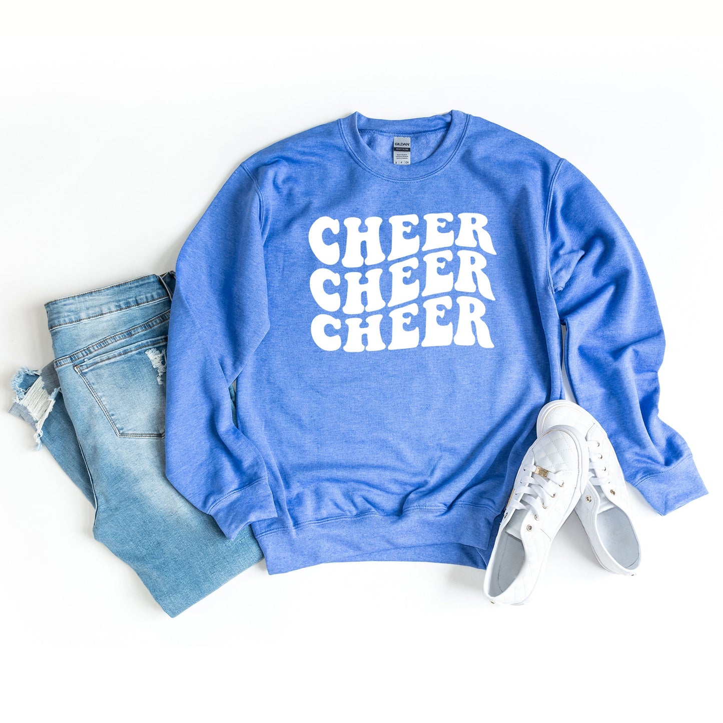 Cheer Stacked Wavy | Sweatshirt