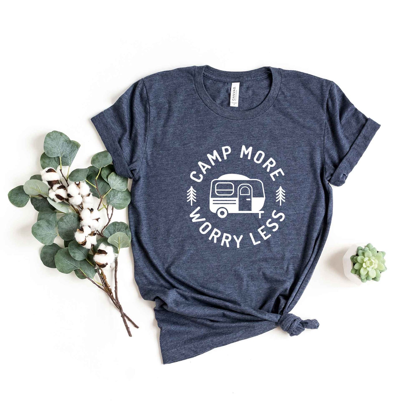 Camp More Worry Less Camper | Short Sleeve Crew Neck