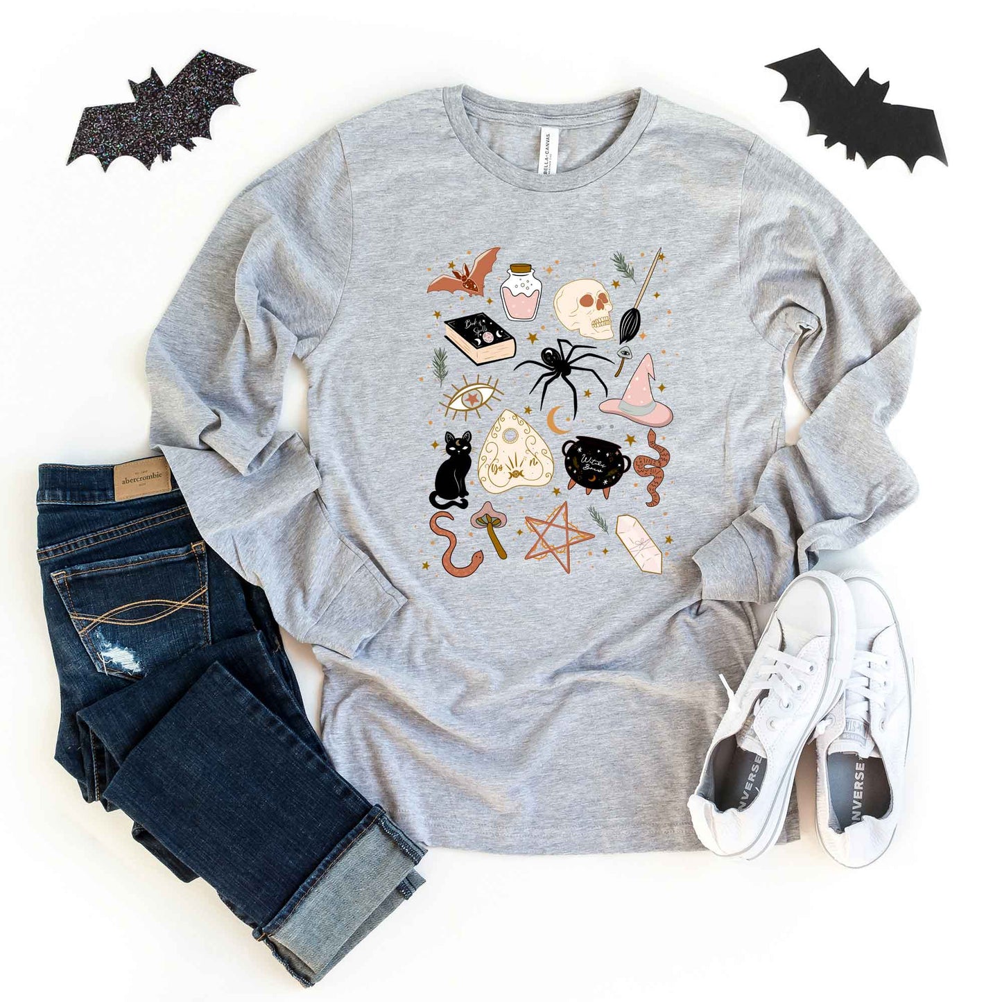 Halloween Doodles |  Long Sleeve Crew Neck