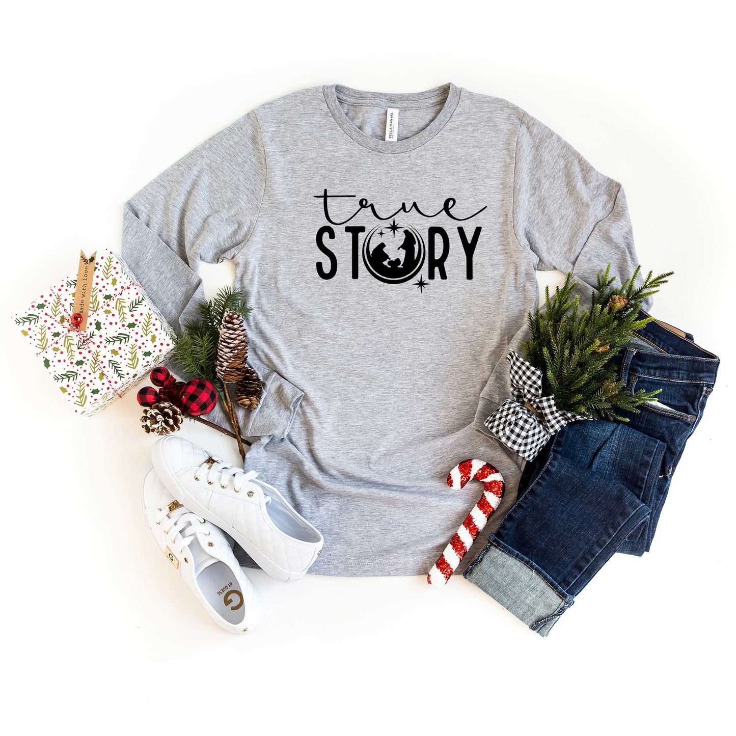 True Story Nativity | Long Sleeve Crew Neck