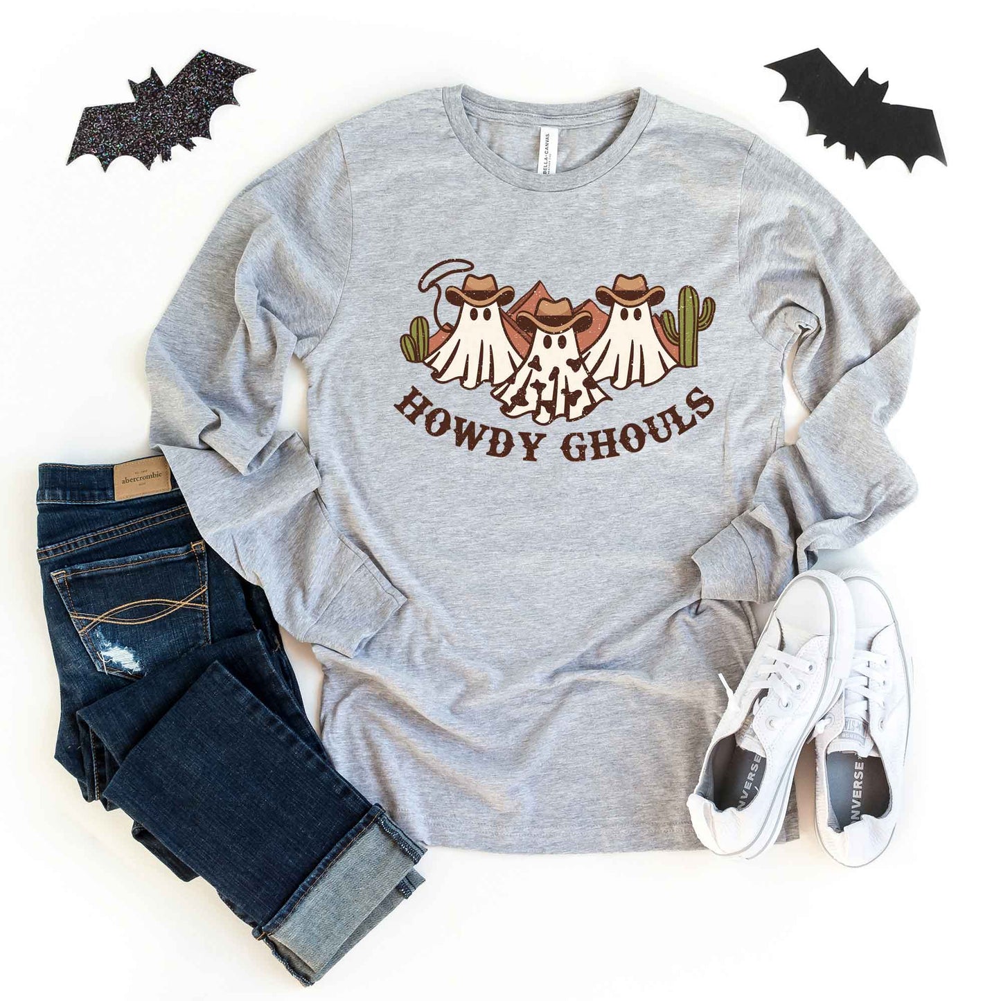 Howdy Ghouls Trio | Long Sleeve Crew Neck