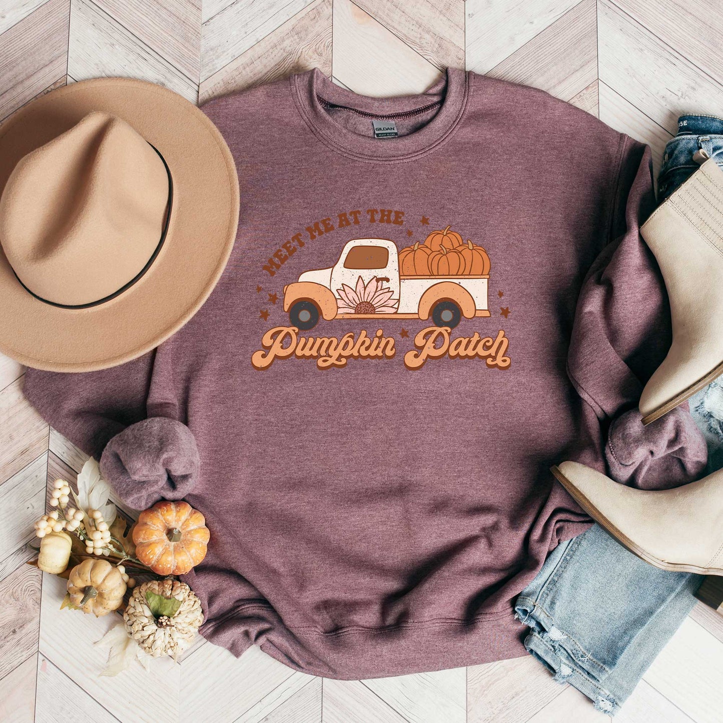 Meet Me At The Pumpkin Patch Colorful | Sweatshirt