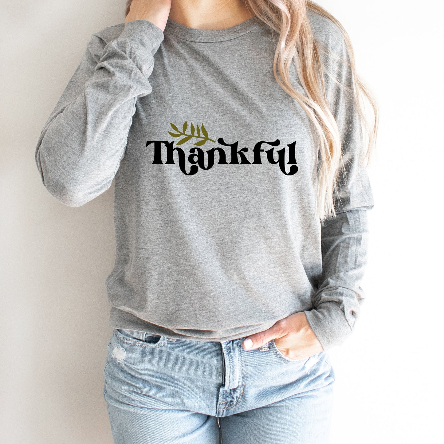 Thankful Leaf | Long Sleeve Crew Neck