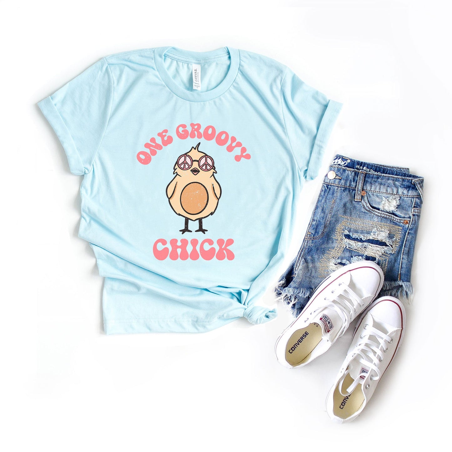 One Groovy Chick | Short Sleeve Crew Neck