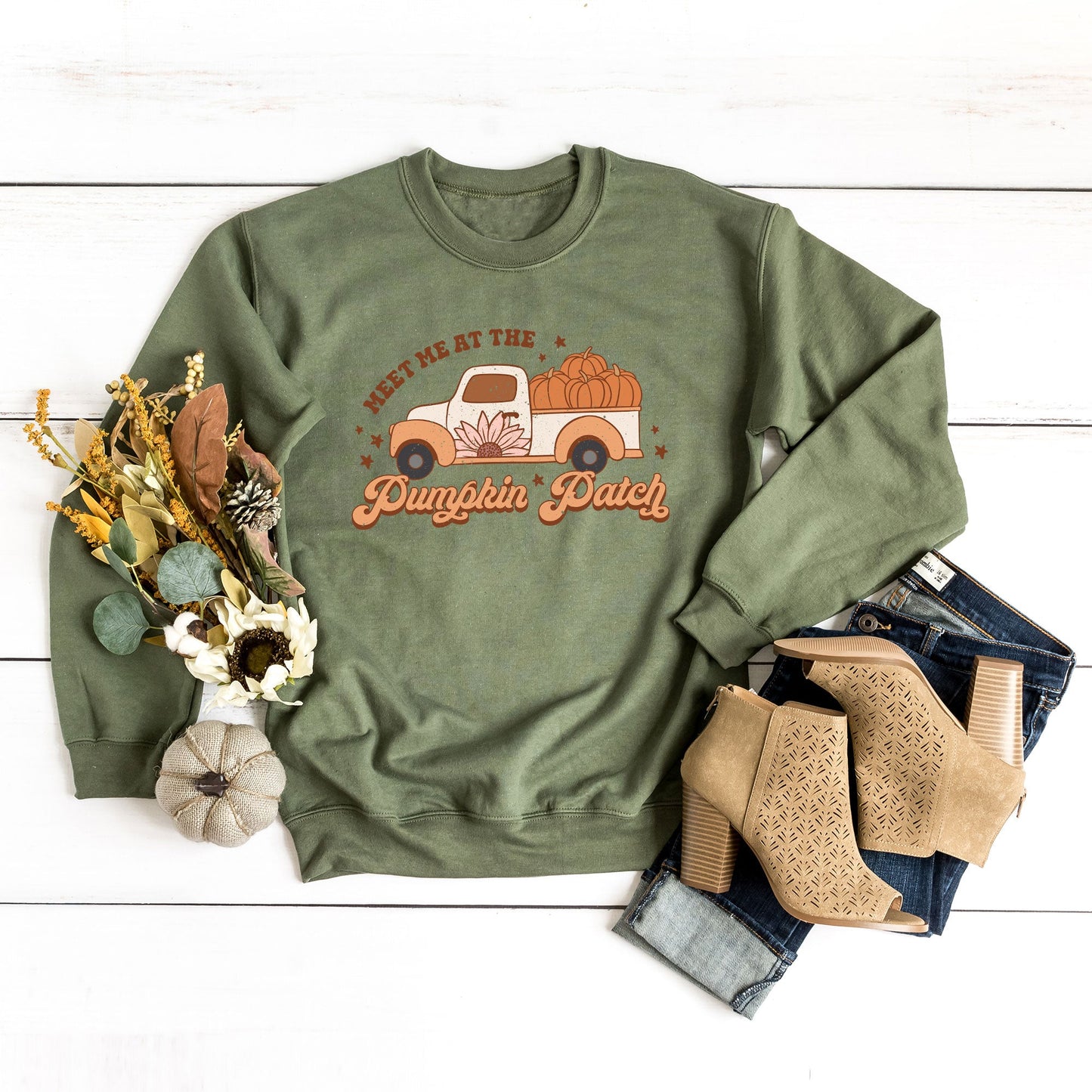 Meet Me At The Pumpkin Patch Colorful | Sweatshirt