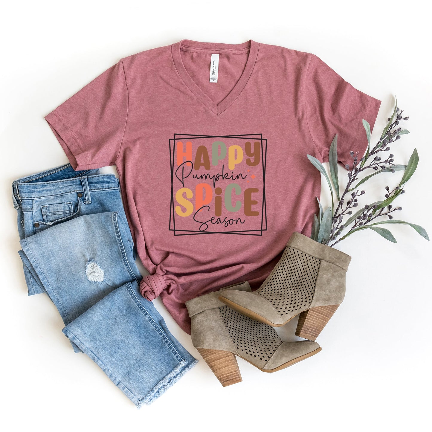 Happy Pumpkin Spice Season | Short Sleeve V-Neck