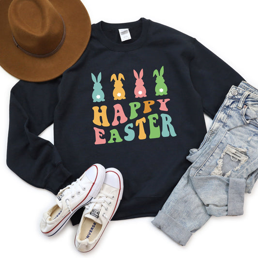 Happy Easter Pastel Bunnies | Sweatshirt