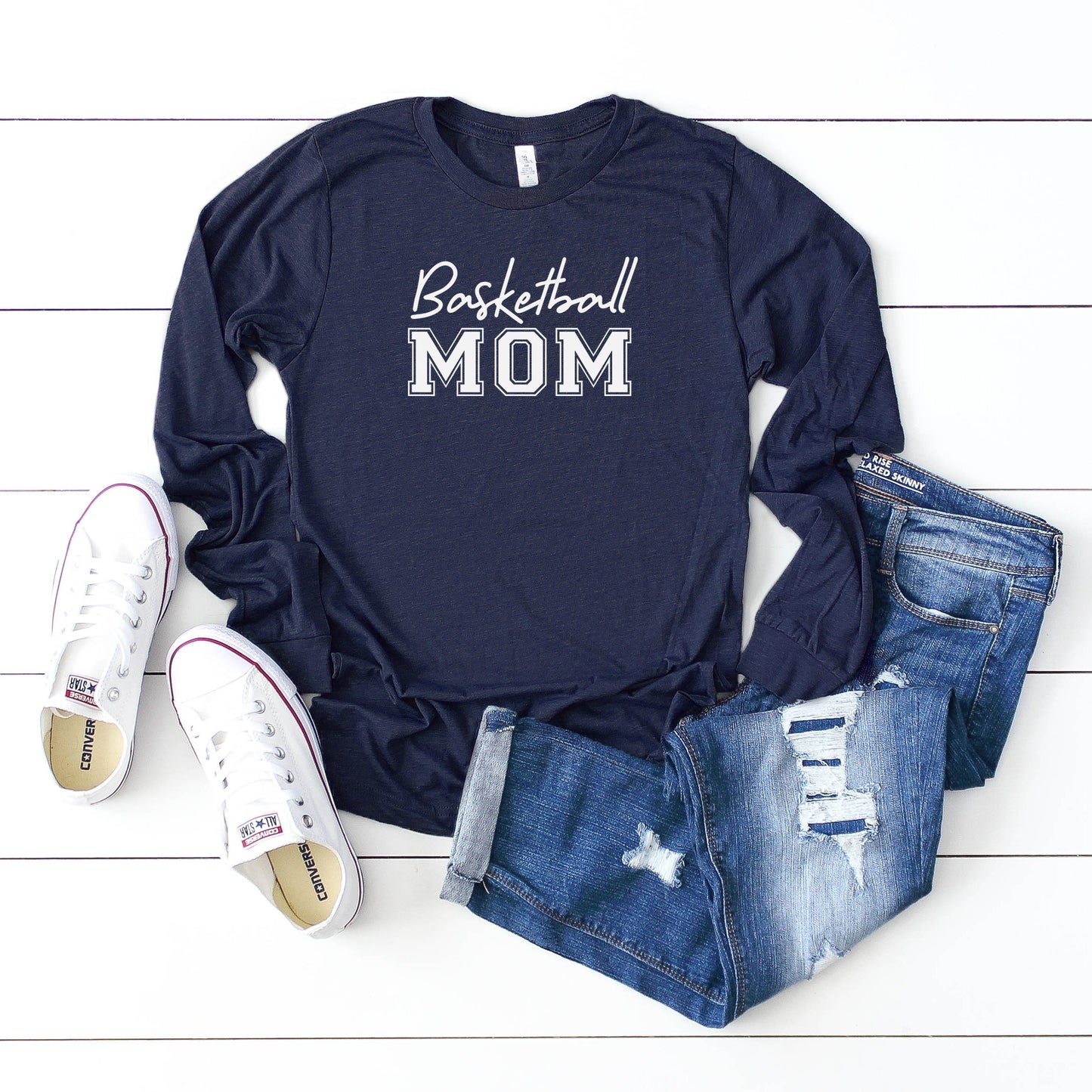 Basketball Mom | Long Sleeve Crew Neck