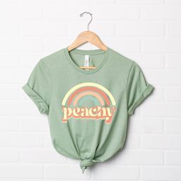 Peachy Rainbow | Short Sleeve Graphic Tee