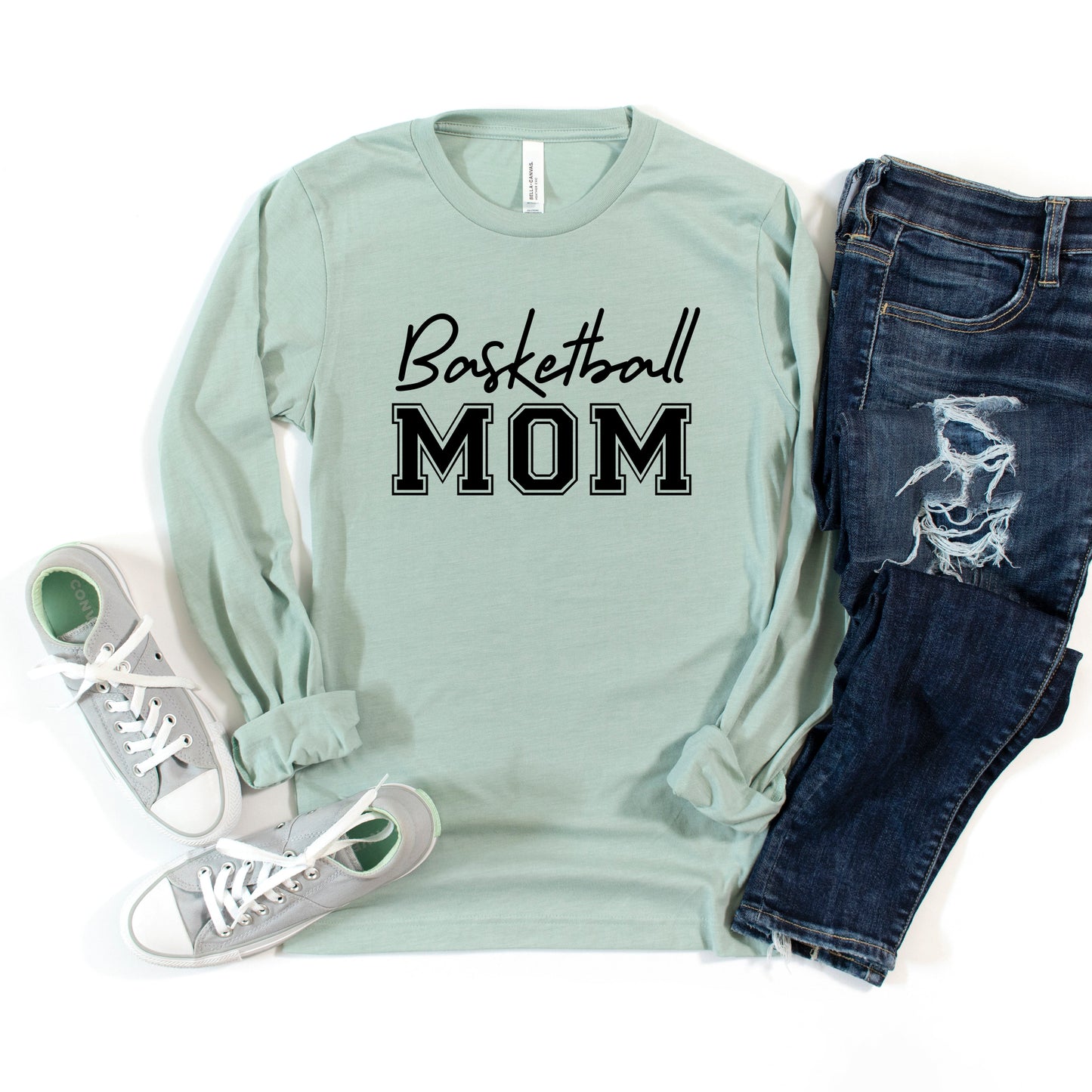 Basketball Mom | Long Sleeve Crew Neck