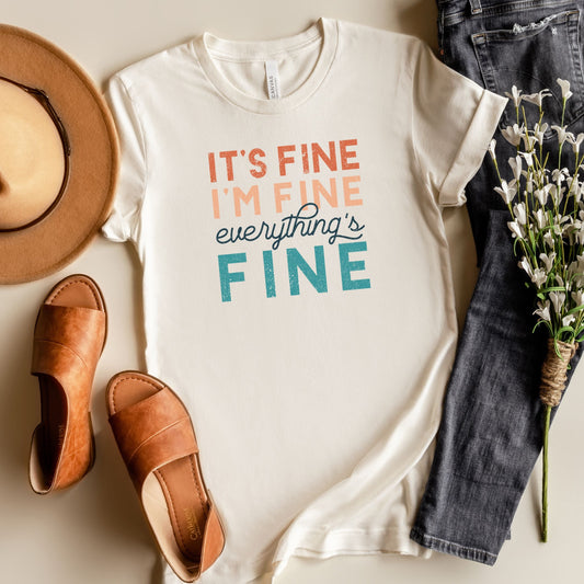 It's Fine Colorful | Short Sleeve Crew Neck