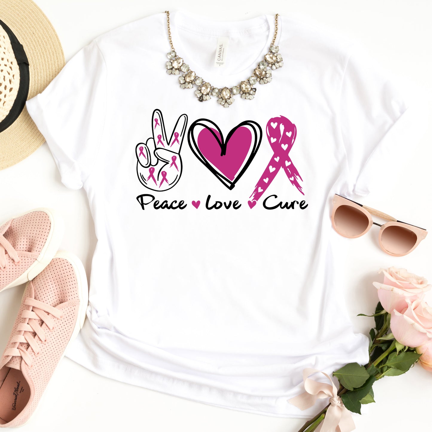 Peace Love Cure | Short Sleeve Graphic Tee