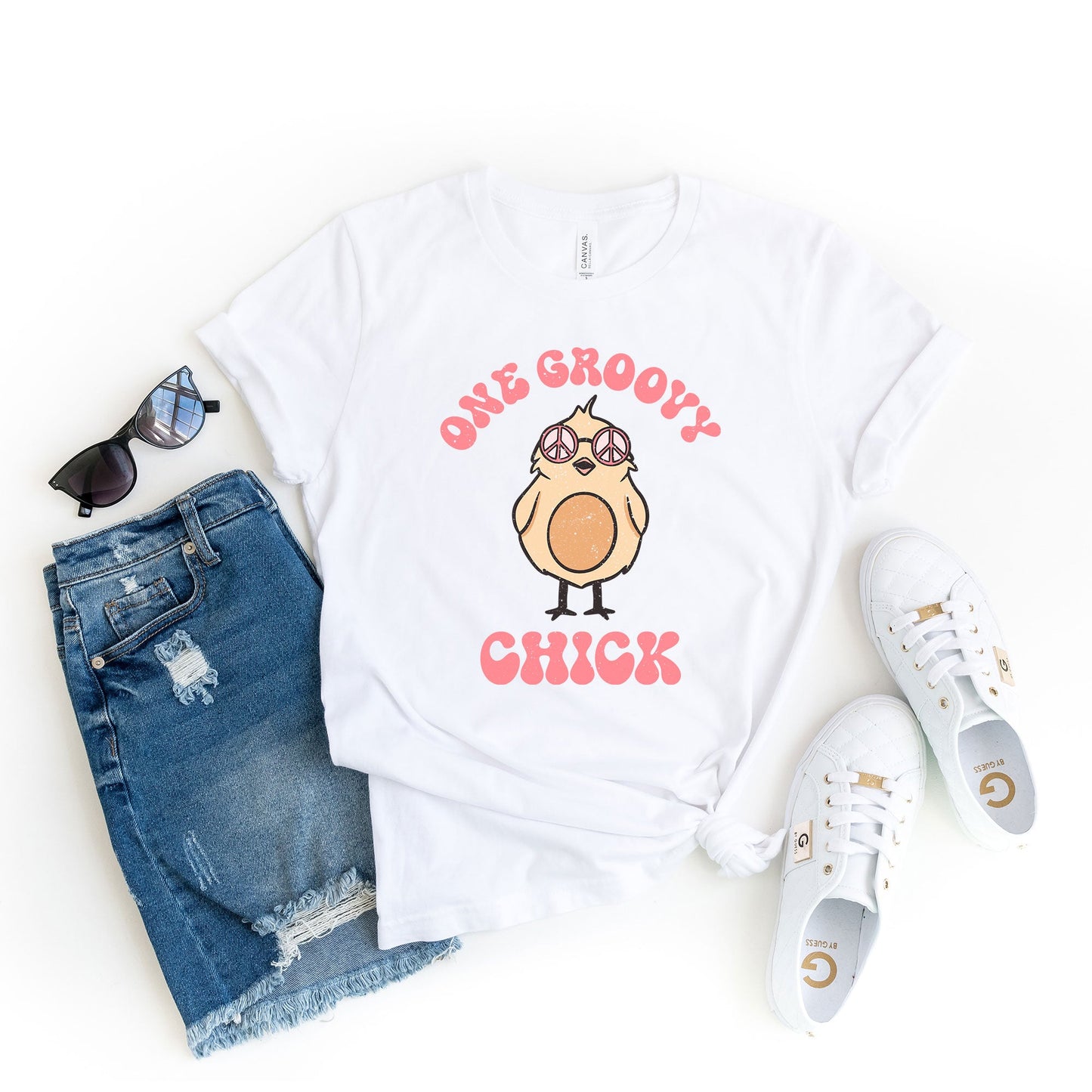 One Groovy Chick | Short Sleeve Crew Neck