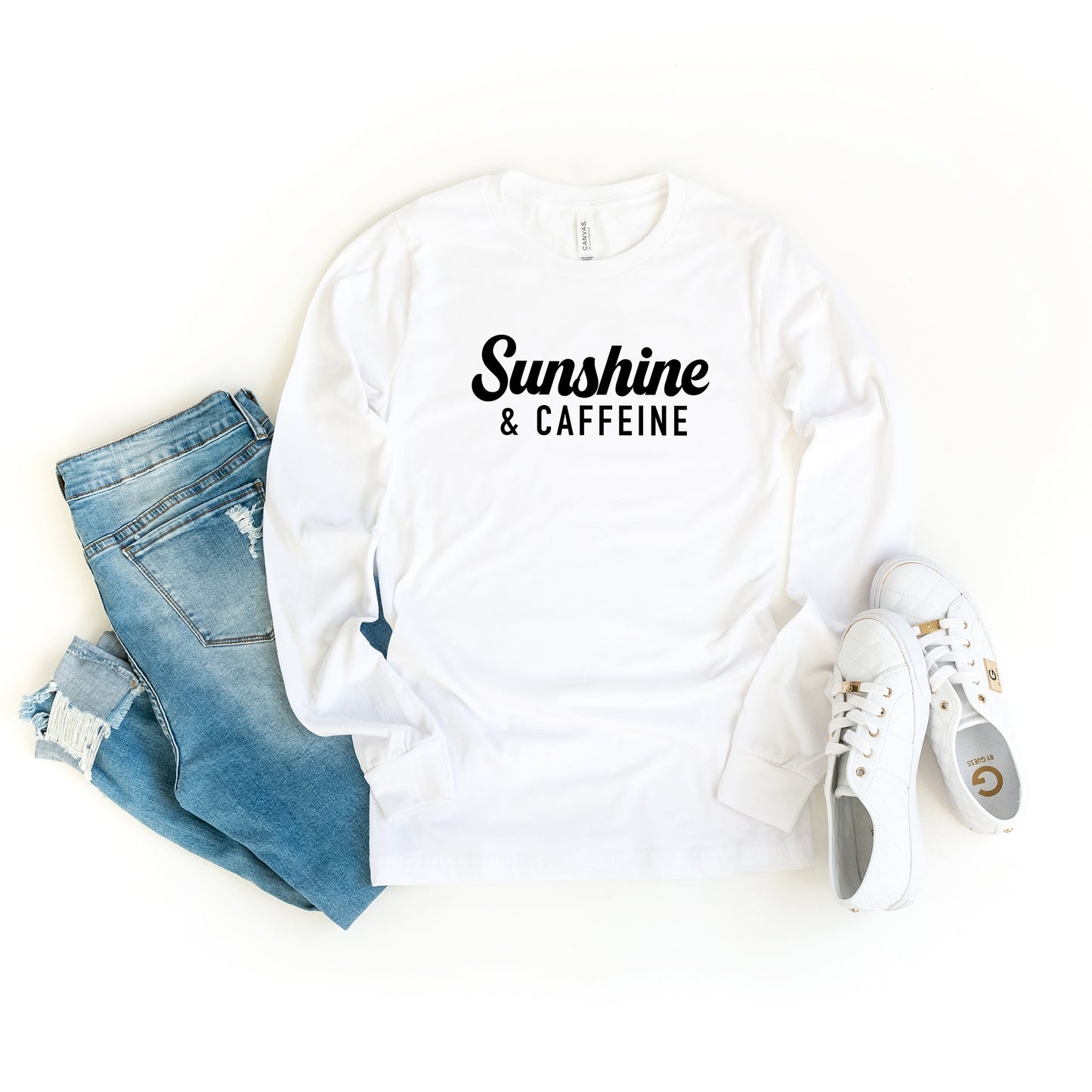 Sunshine And Caffeine | Long Sleeve Crew Neck