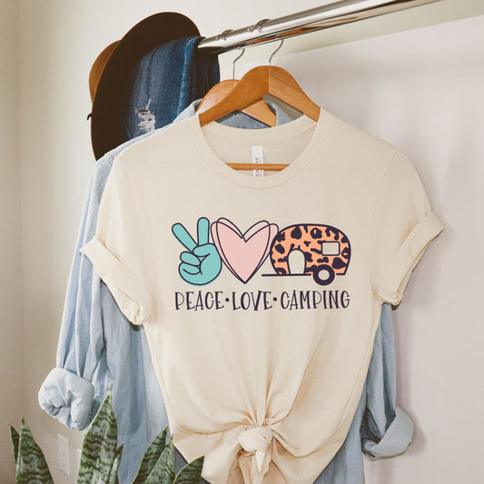 Peace Love Camping | Short Sleeve Crew Neck