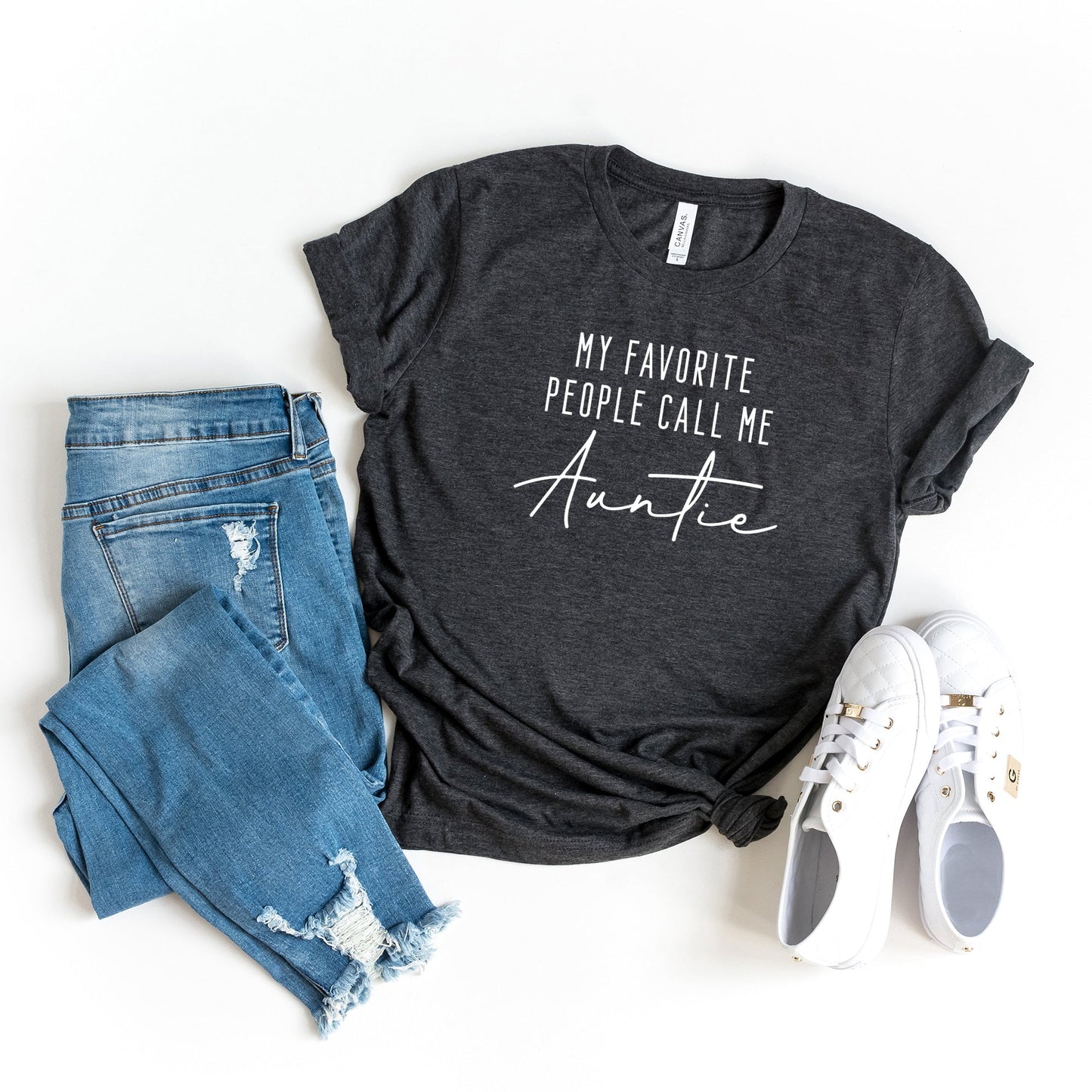 My Favorite People Call Me Auntie | Short Sleeve Crew Neck