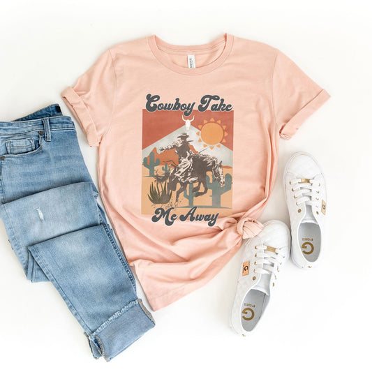 Vintage Cowboy Take Me Away | Short Sleeve Crew Neck