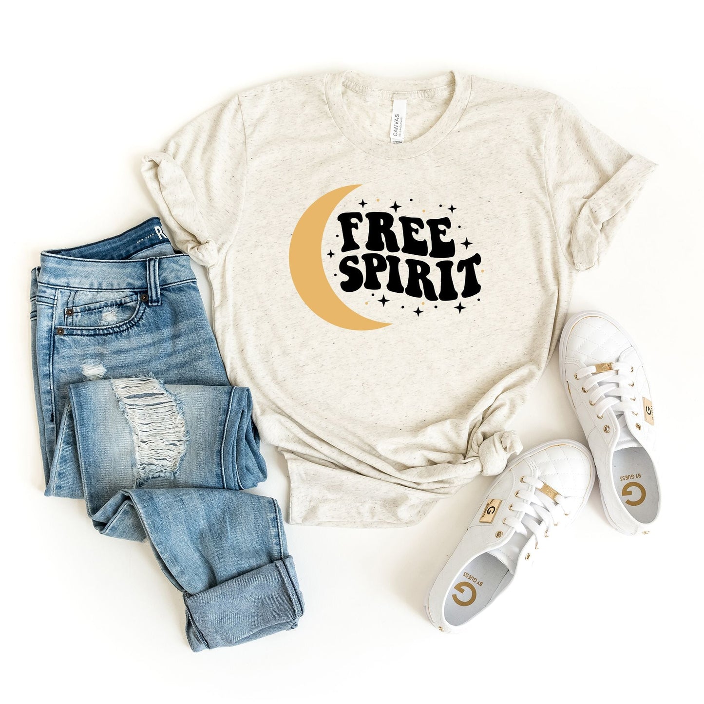 Free Spirit Moon | Short Sleeve Crew Neck