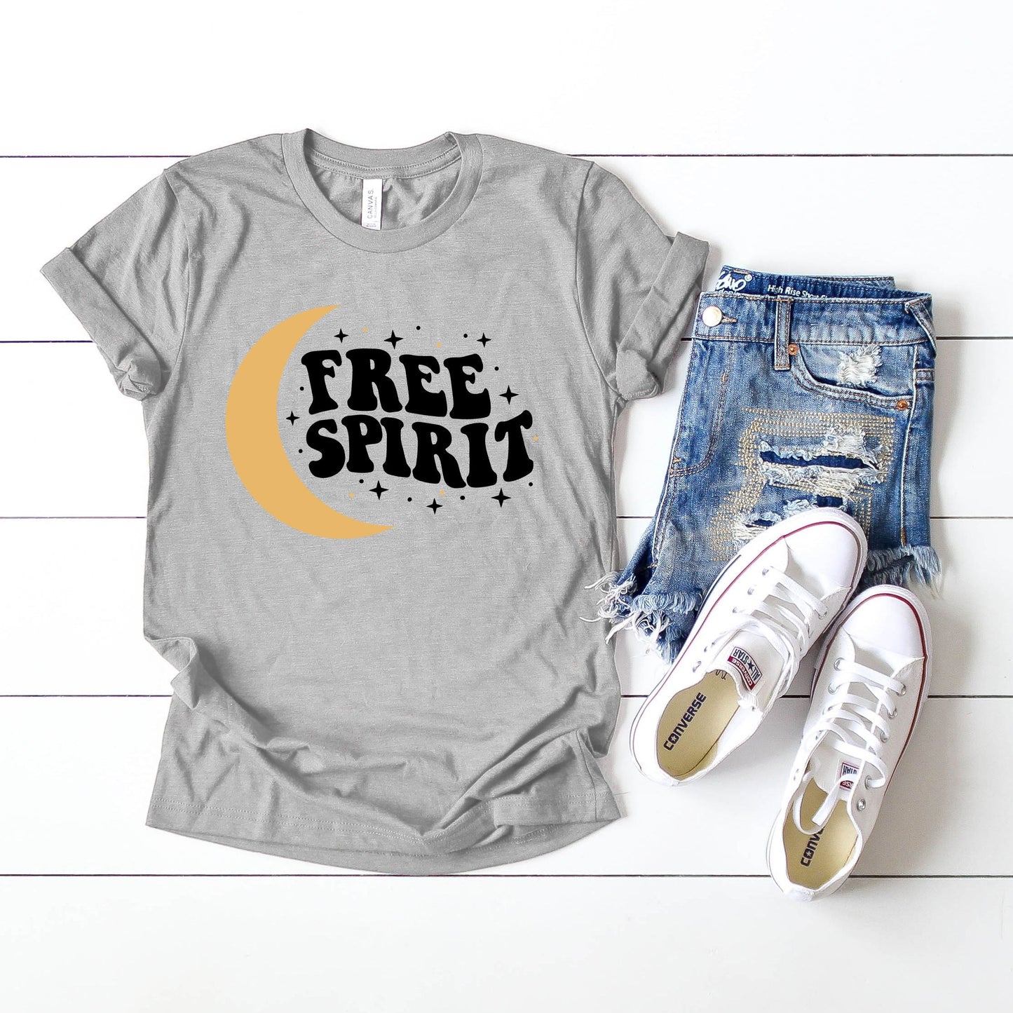 Free Spirit Moon | Short Sleeve Crew Neck