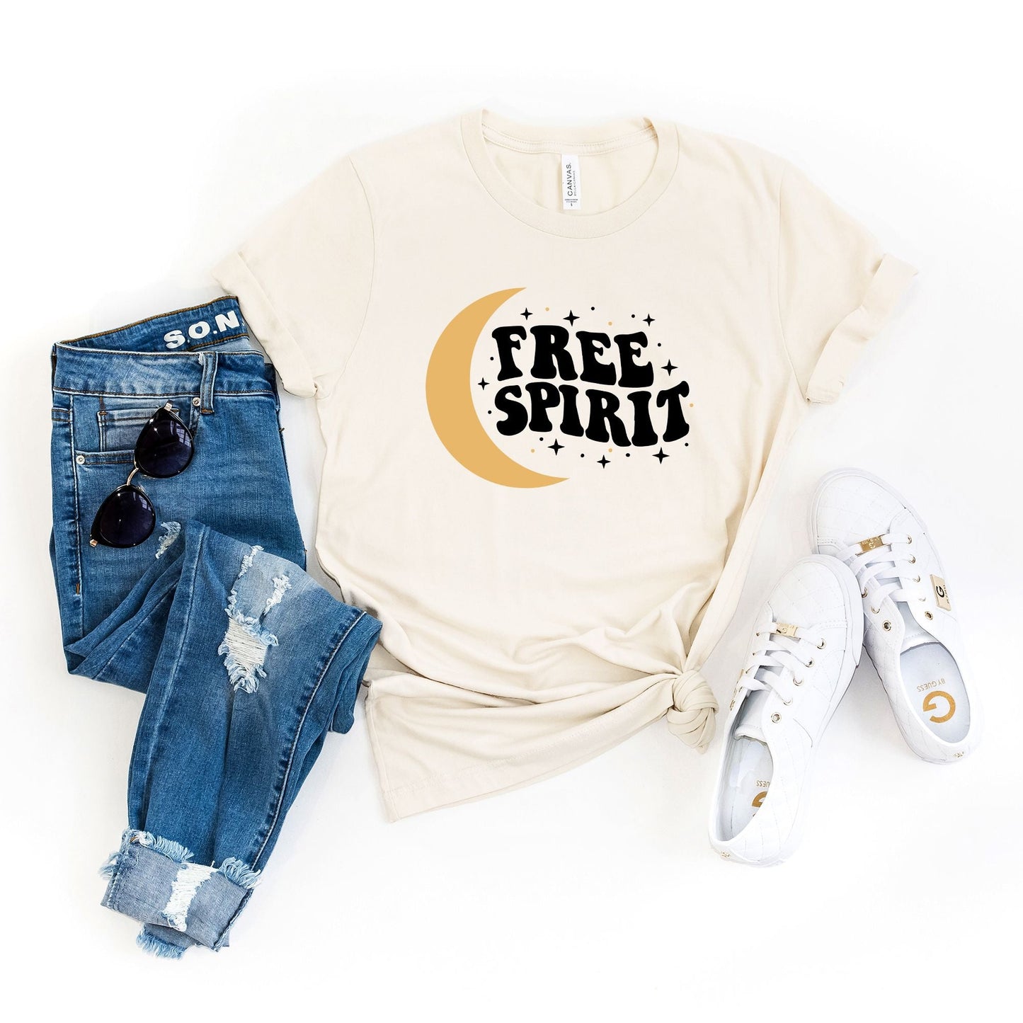 Free Spirit Moon | Short Sleeve Crew Neck