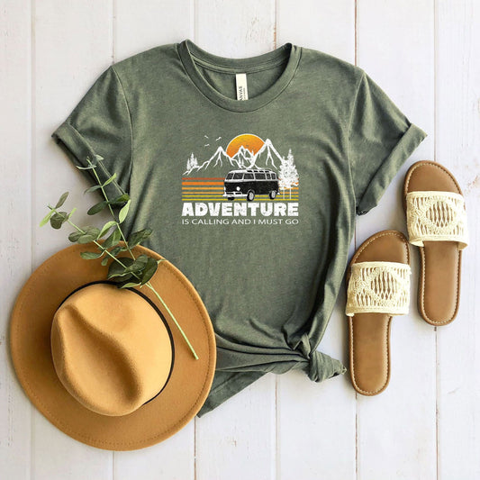 Adventure is Calling Retro | Short Sleeve Graphic Tee