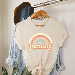 Peachy Rainbow | Short Sleeve Graphic Tee