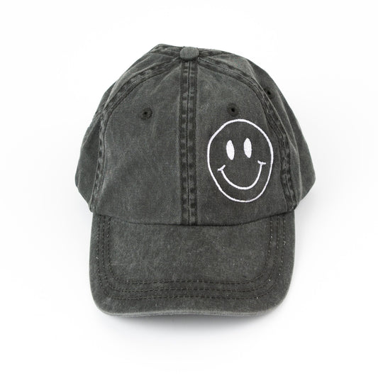 Embroidered Hand Drawn Smiley | Canvas Hat