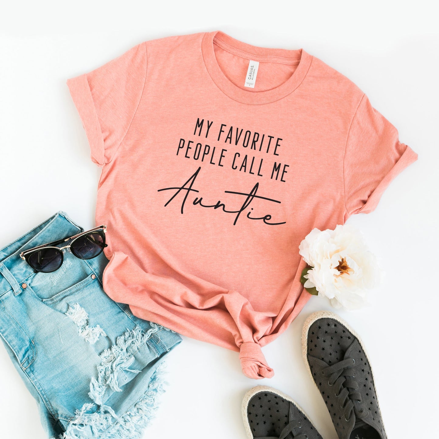 My Favorite People Call Me Auntie | Short Sleeve Crew Neck