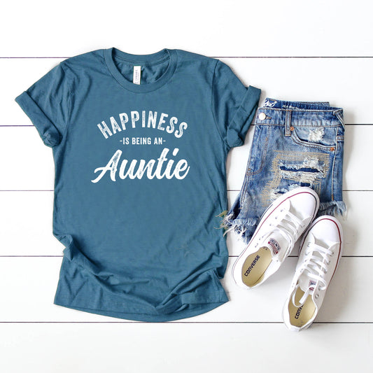 Happiness is Being an Auntie | Short Sleeve Crew Neck