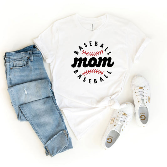 Baseball Mom Baseball | Short Sleeve Crew Neck